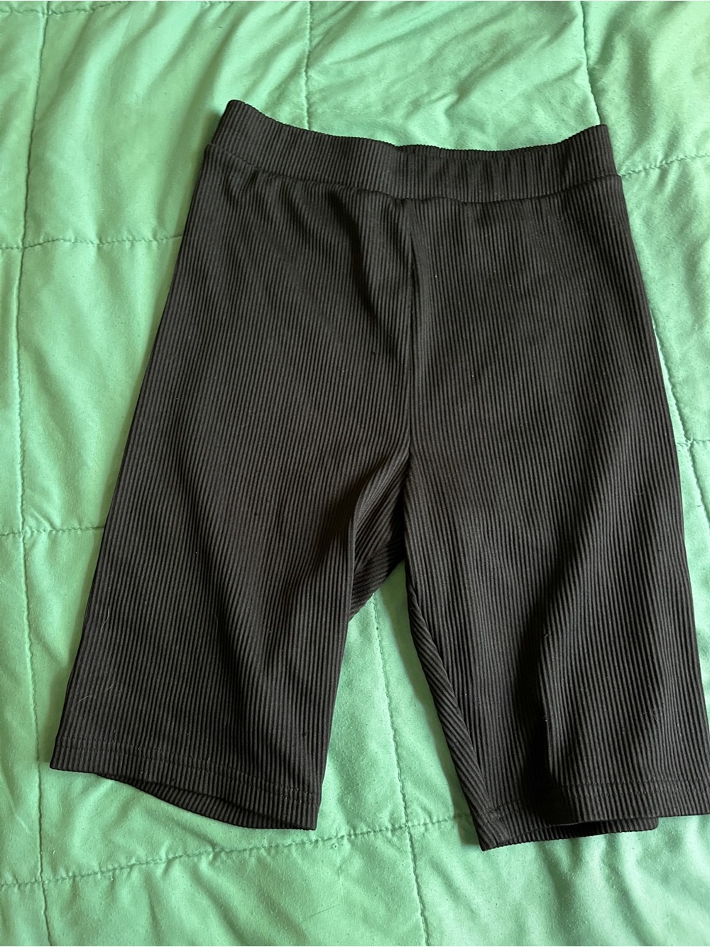 H&M Black Ribbed Bike Shorts